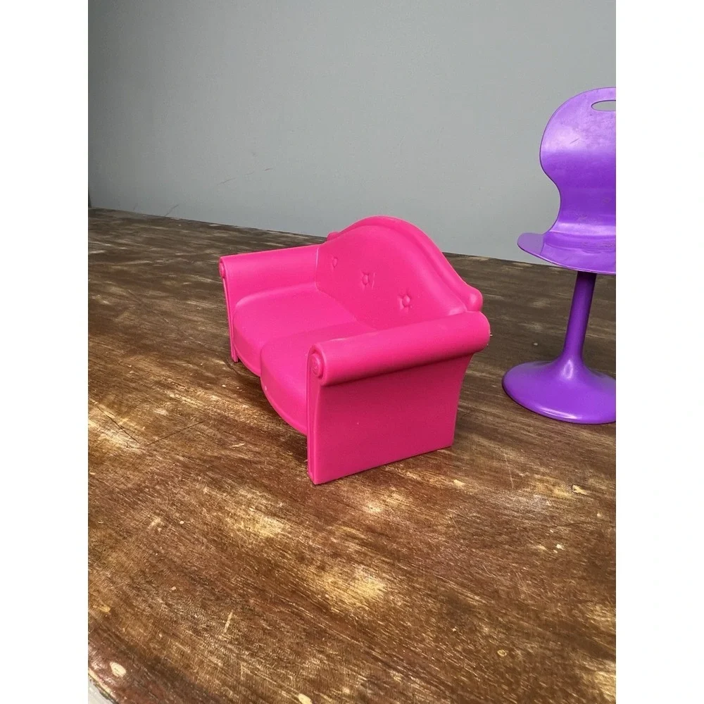 Barbie Mattel Loveseat And Chair Replacement Set Pink And Purple Dreamhouse